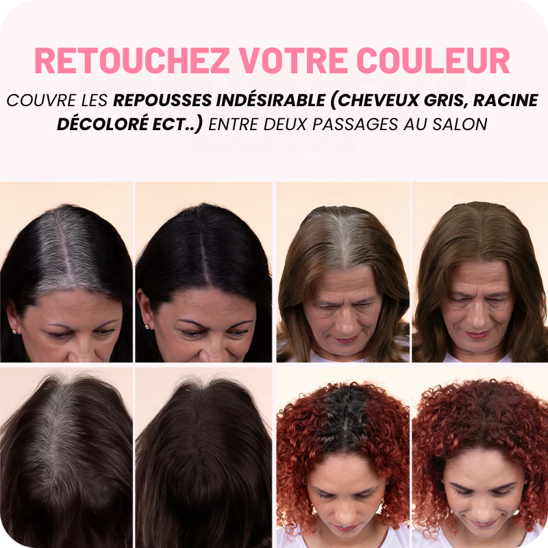 Poudre densifiante, des cheveux retouchés en quelques secondes